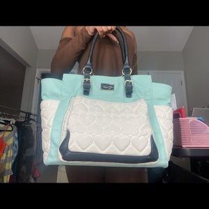 Betsey Johnson Blue & White Tote